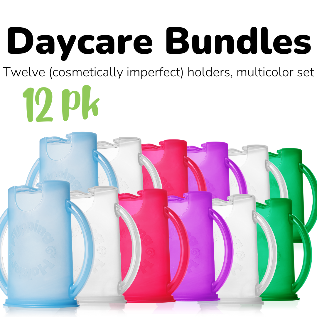 Daycare Bundle - Sets of 6, 12, or 18 Holders with Lids (cosmetically imperfect, refurbished)
