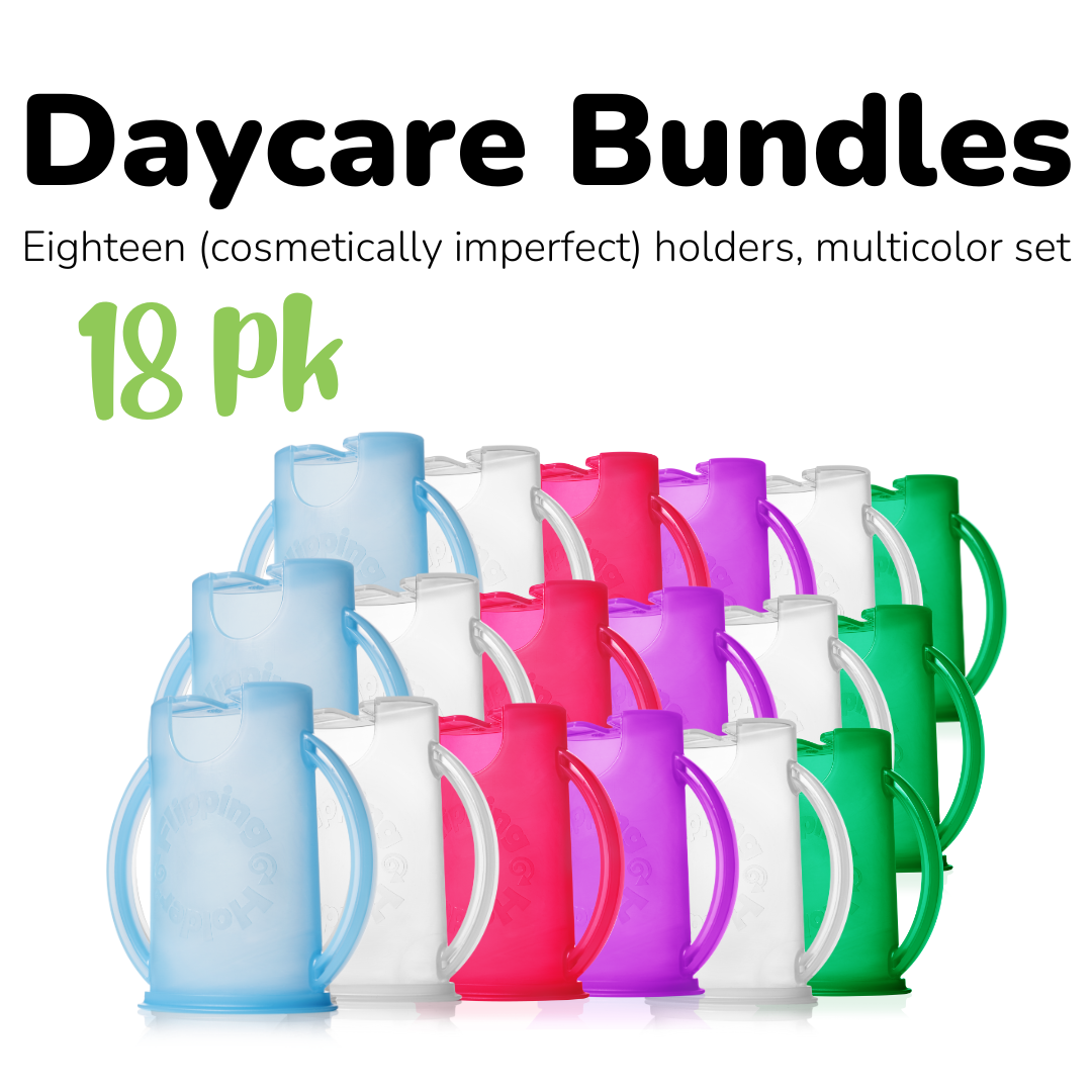 Daycare Bundle - Sets of 6, 12, or 18 Holders with Lids (cosmetically imperfect, refurbished)