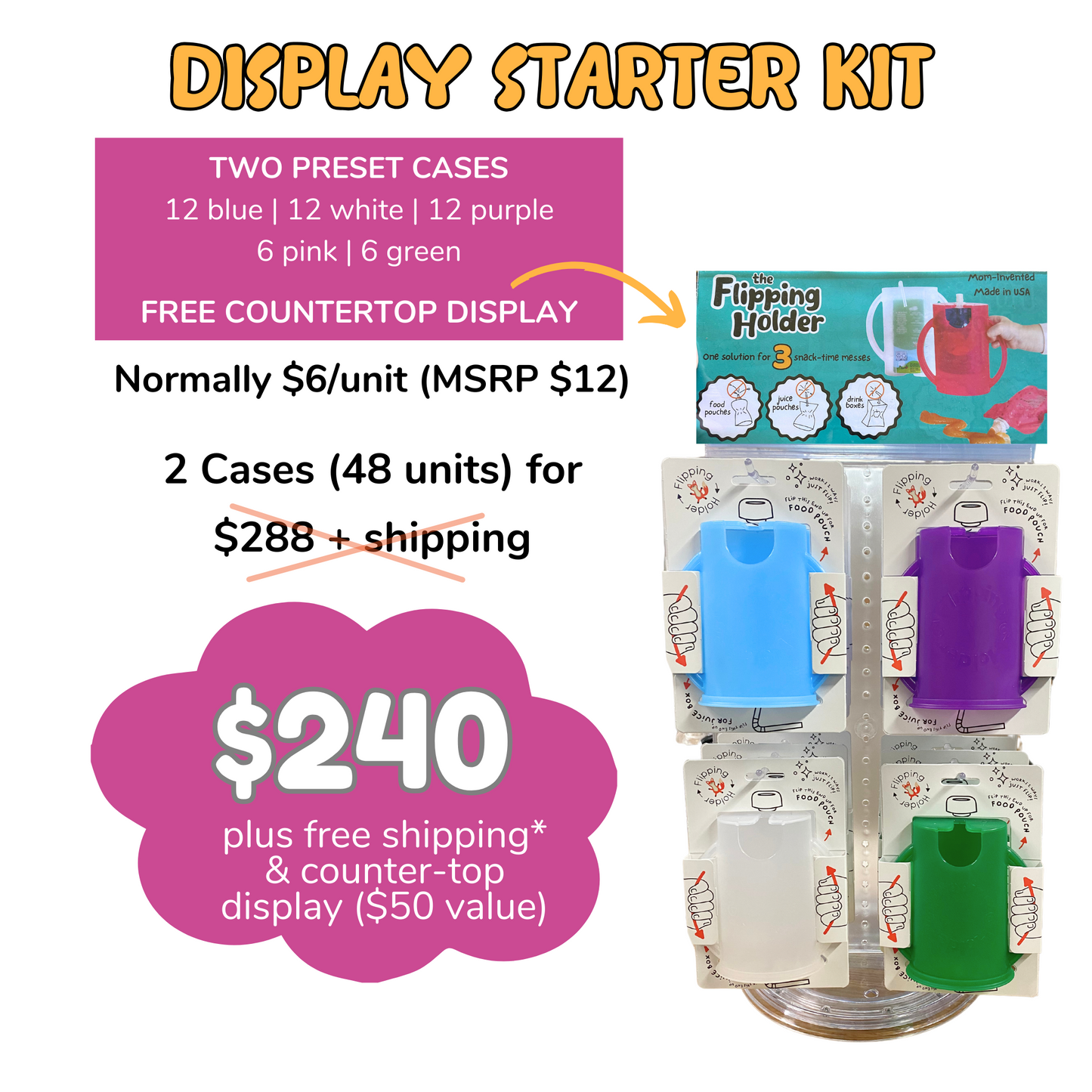 Wholesale Starter Kit - 2 Cases with Display Rack