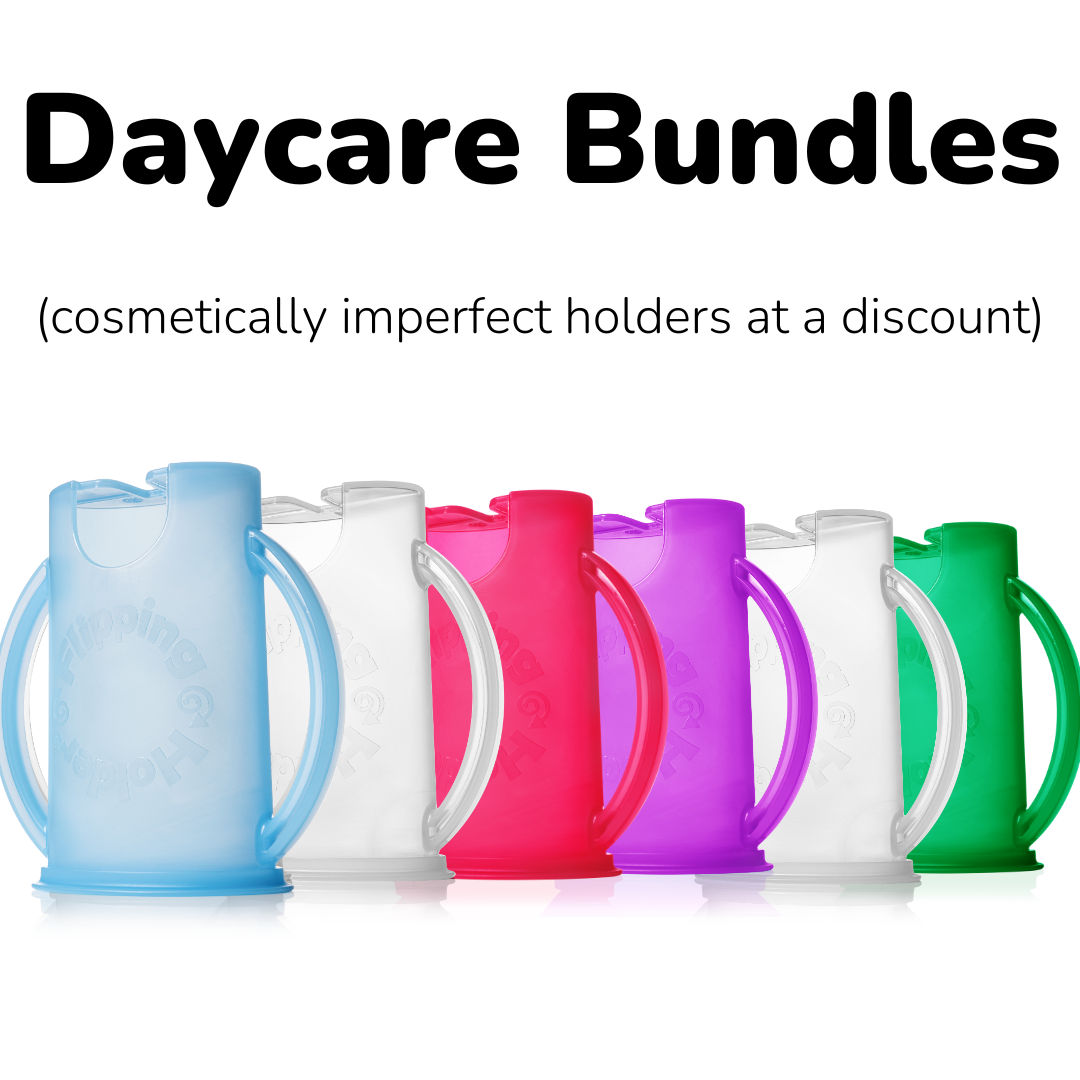 Daycare Bundle - Sets of 6, 12, or 18 Holders with Lids (cosmetically imperfect, refurbished)