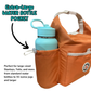 Thermal Tote with Bottle Pocket | easy carry-all bag, clip handle for convenient attachment