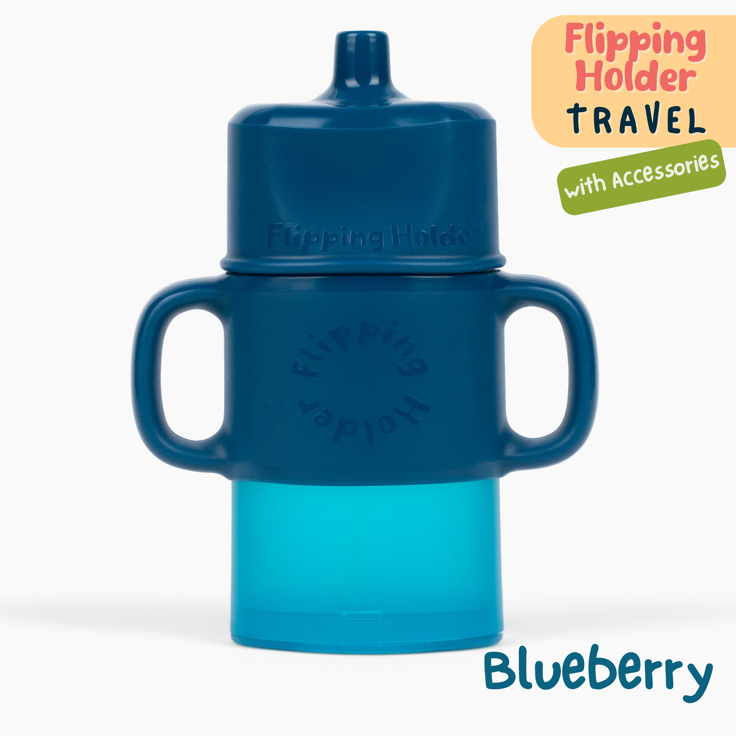 Flipping Holder TRAVEL with HANDLES & SIP TOP