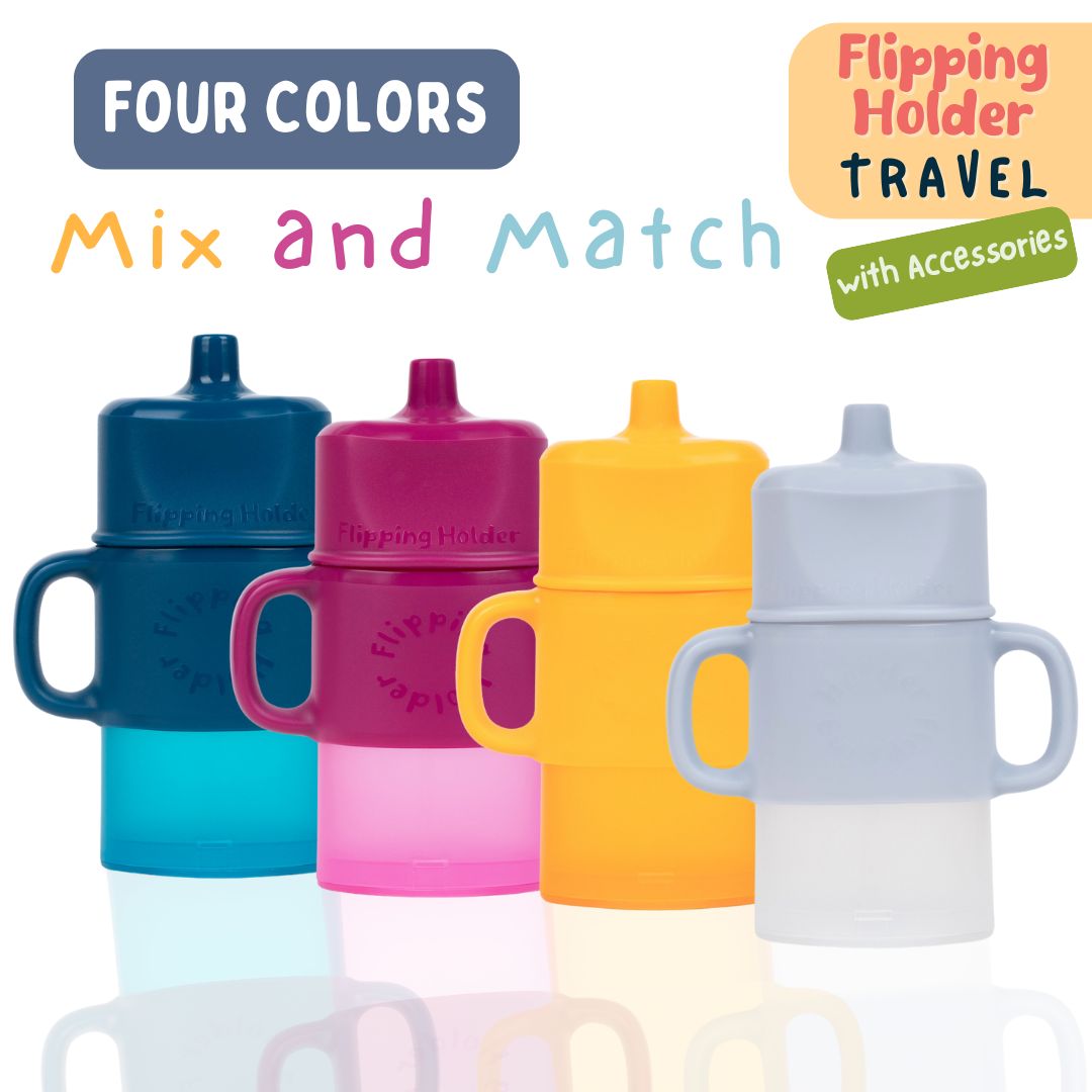 Flipping Holder TRAVEL with HANDLES & SIP TOP