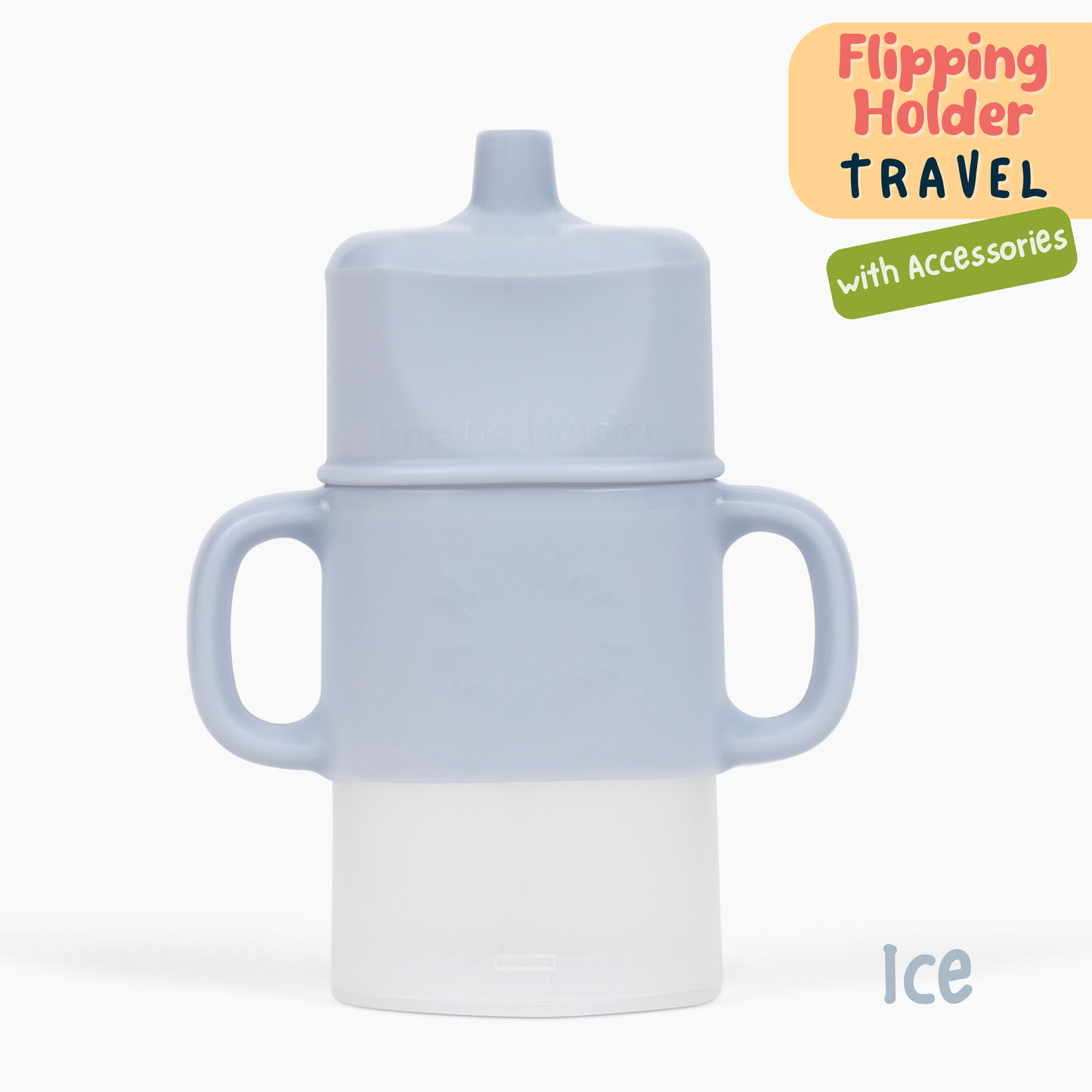 Flipping Holder TRAVEL with HANDLES & SIP TOP