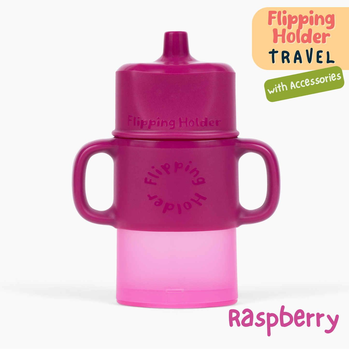 Flipping Holder TRAVEL with HANDLES & SIP TOP